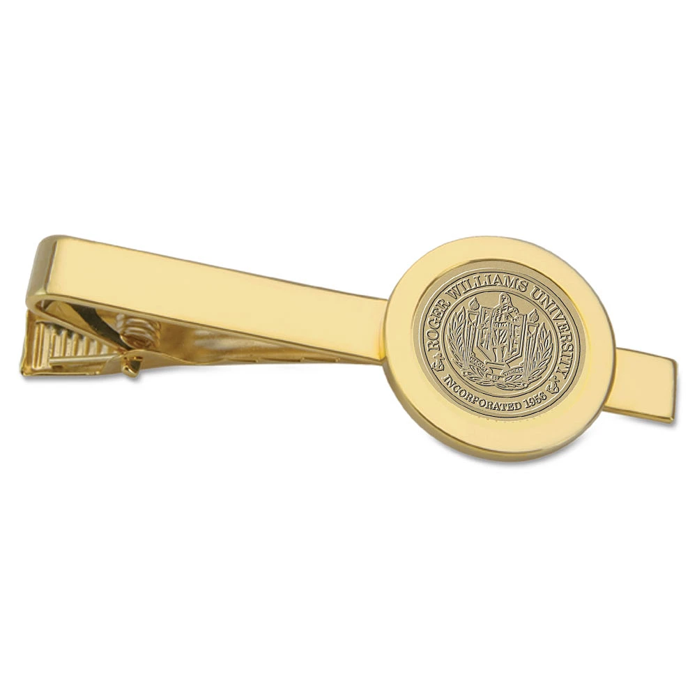 Gold Roger Williams University Logo Tie Bar