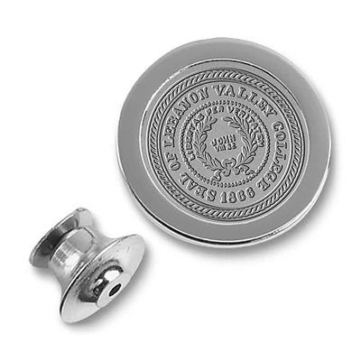 Silver Lebanon Valley College Shield Logo Lapel Pin