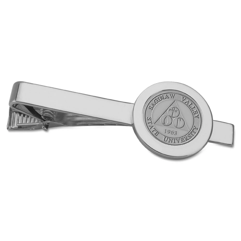 Silver Saginaw Valley State Cardinals Logo Tie Bar