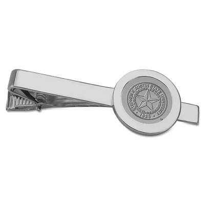 Silver Stephen F Austin Lumberjacks Shield Logo Logo Tie Bar