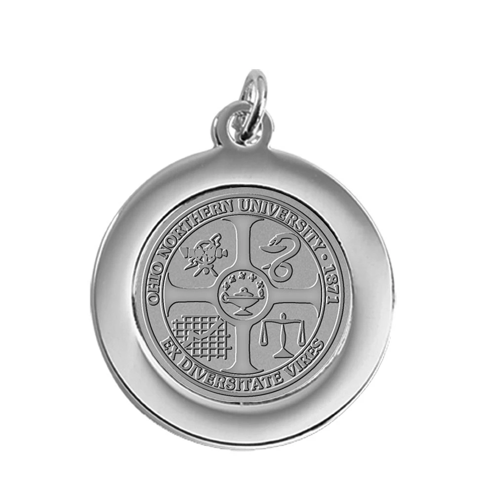 Silver Ohio Northern Polar Bears Team Pendant