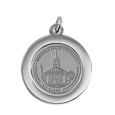 Silver Westfield State Owls Team Pendant