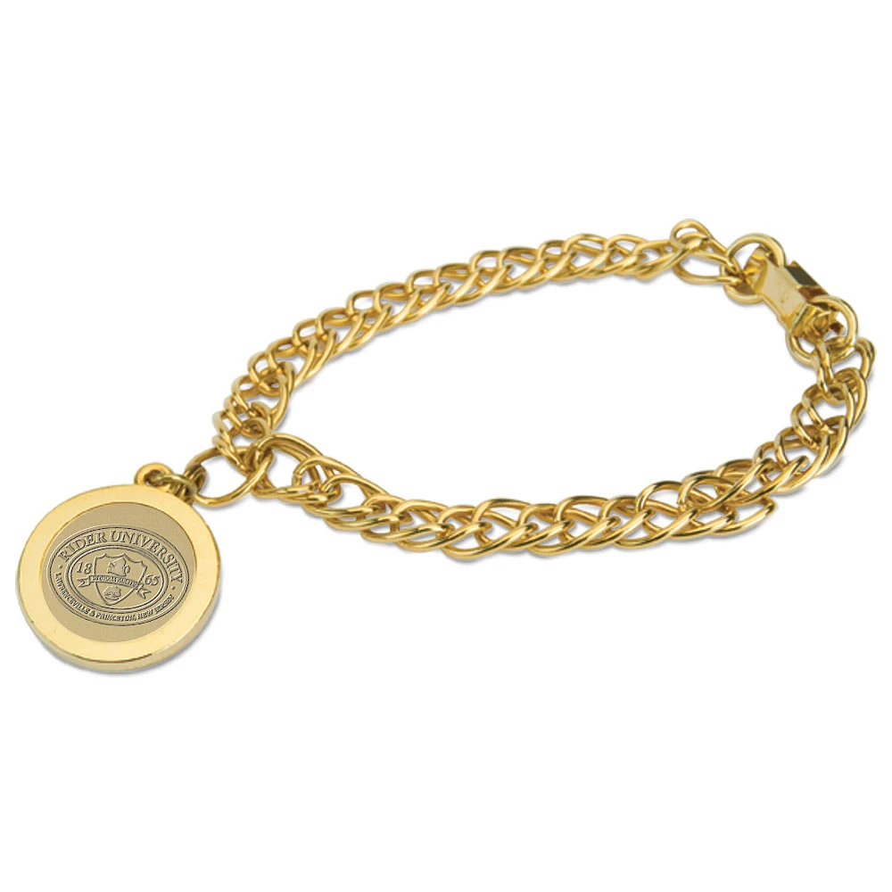 Gold Rider Broncs Charm Bracelet