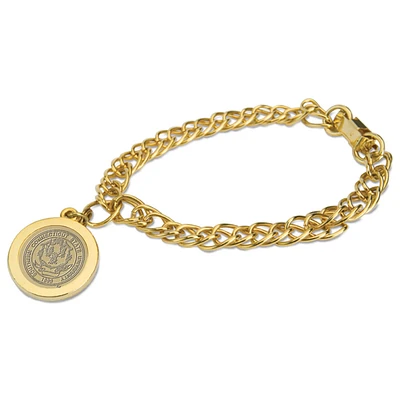 Gold Southern Connecticut Owls Charm Bracelet