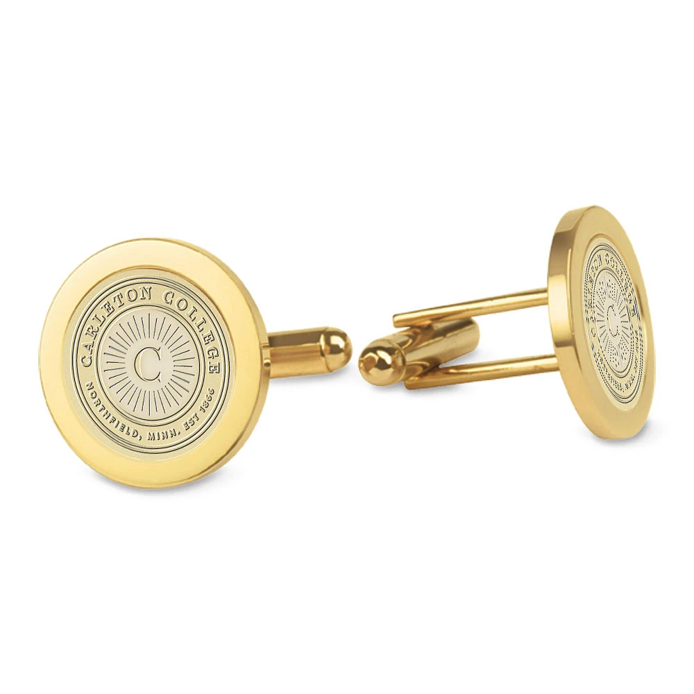 Gold Carleton Knights Cufflinks