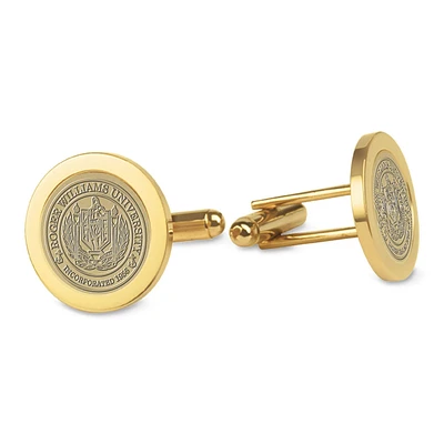 Gold Roger Williams University Cufflinks