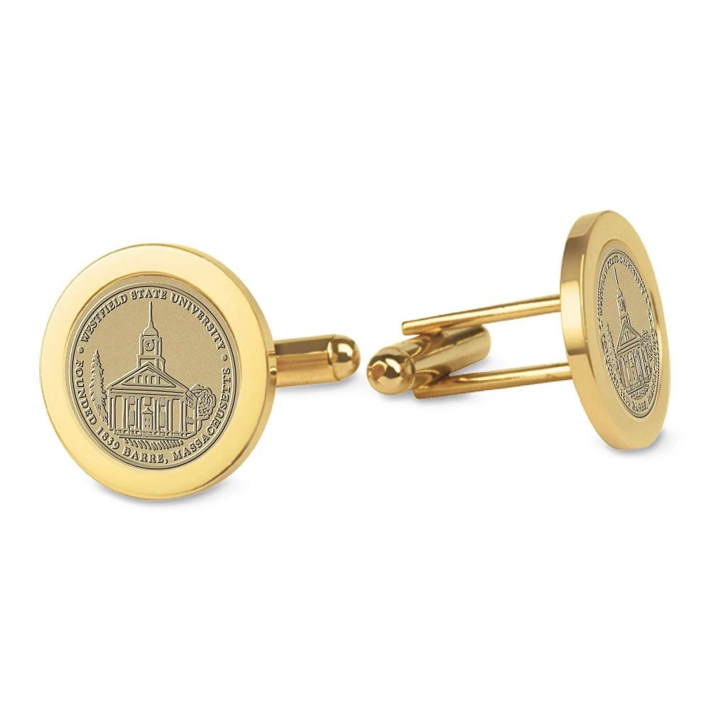 Gold Westfield State Owls Cufflinks