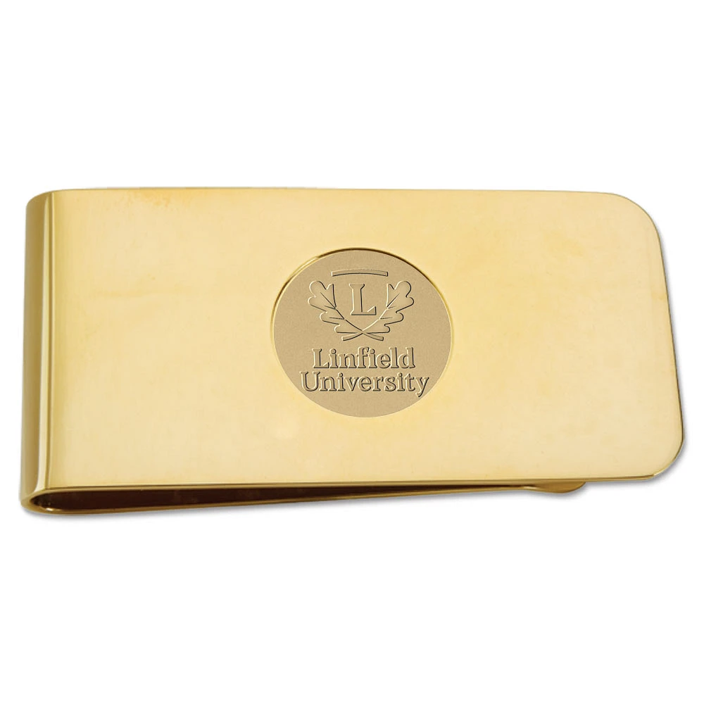 Gold Linfield Wildcats Money Clip