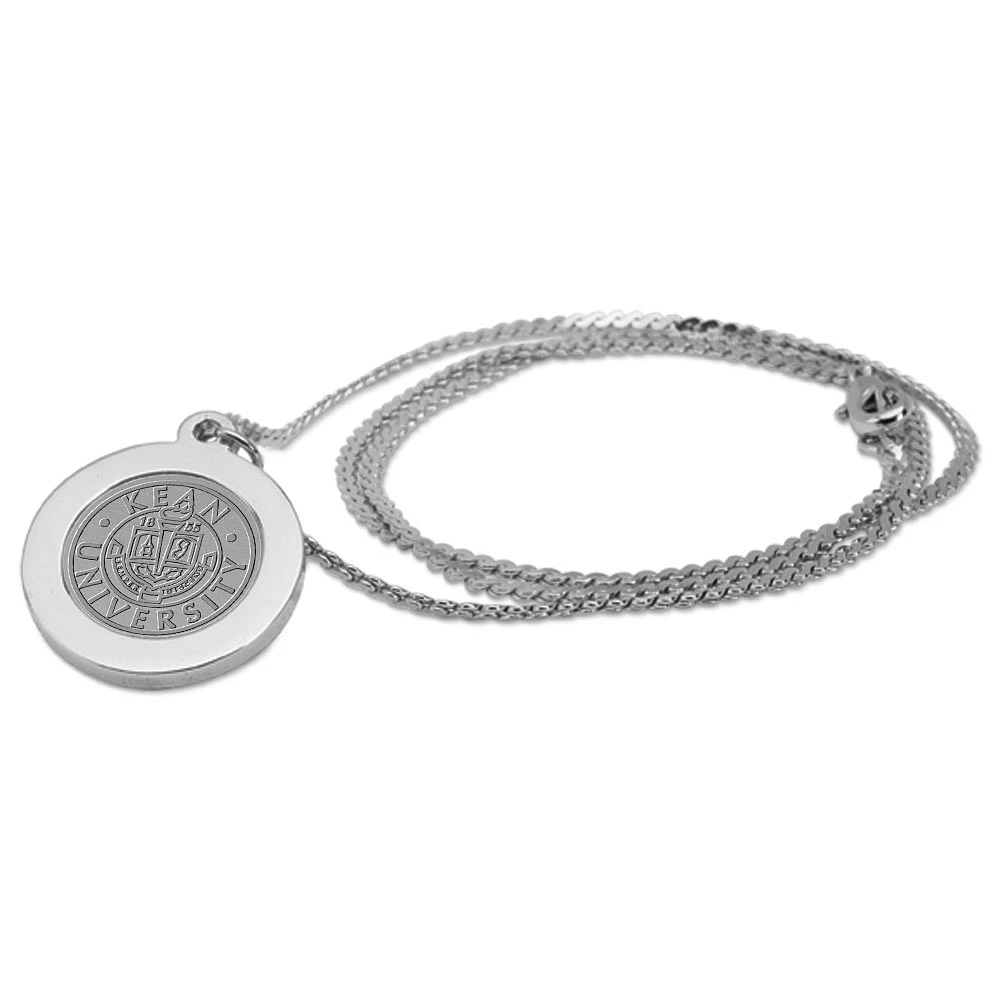 Silver Kean University Cougars Pendant Necklace