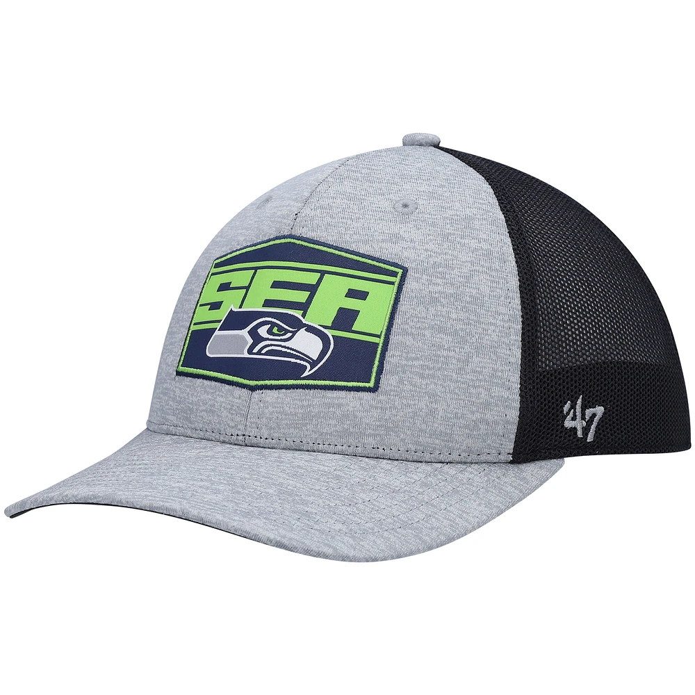 Men's '47 Heathered Gray/College Navy Seattle Seahawks Motivator Flex Hat