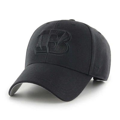 Men's '47 Black Cincinnati Bengals Tonal MVP Adjustable Hat