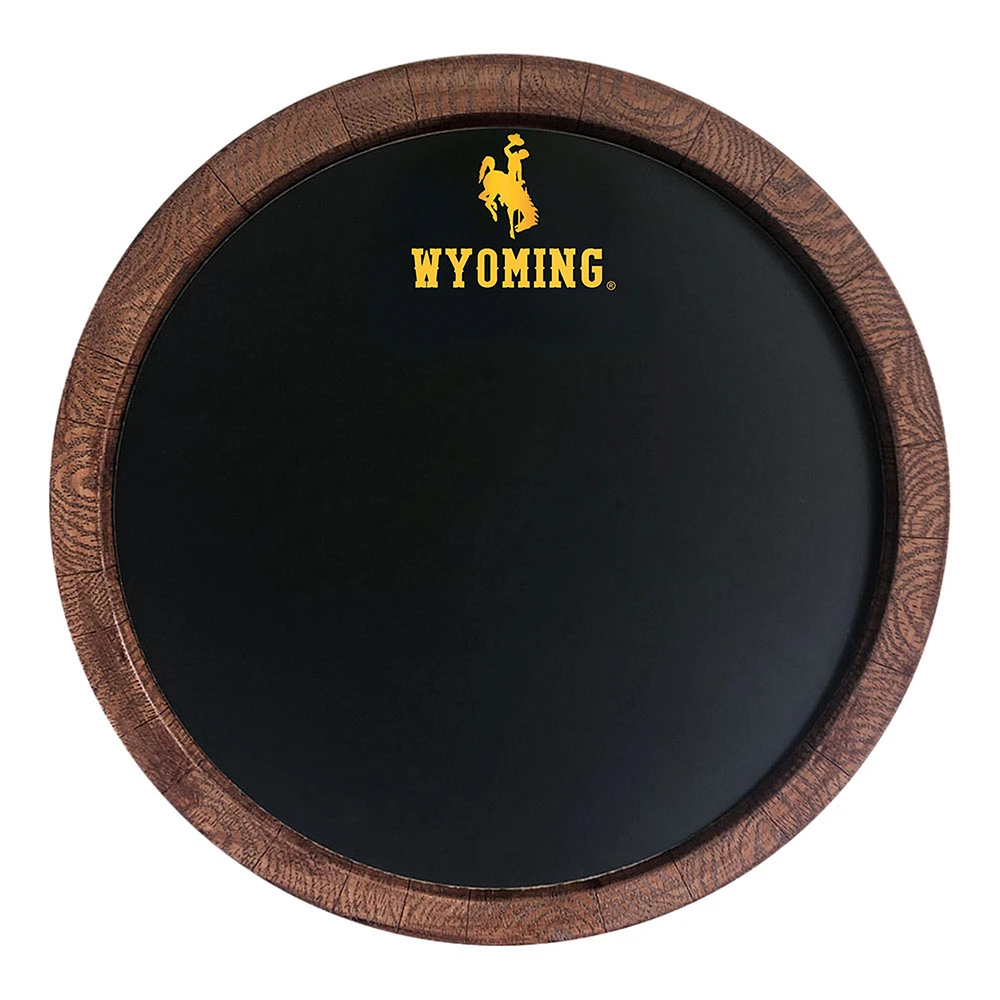 Wyoming Cowboys 20.25'' Round Chalkboard Faux Barrel Top Sign