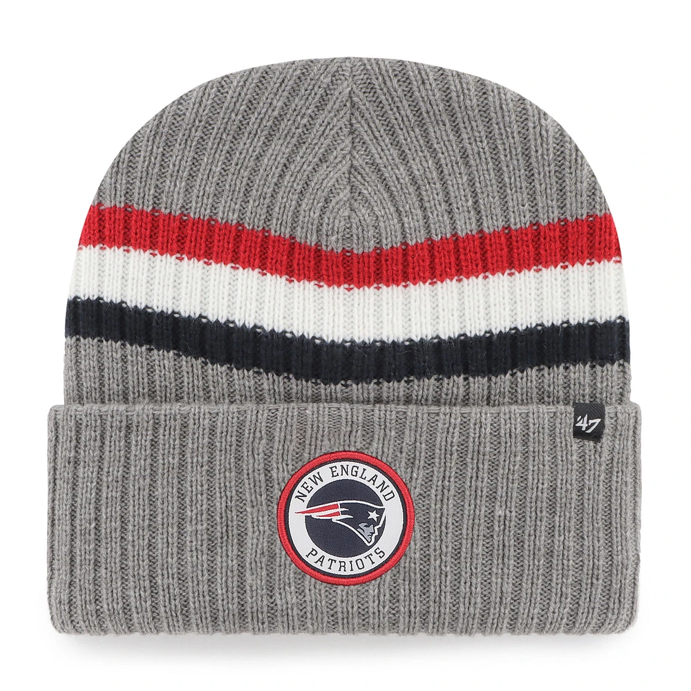 Men's '47 Gray New England Patriots Highline Cuffed Knit Hat