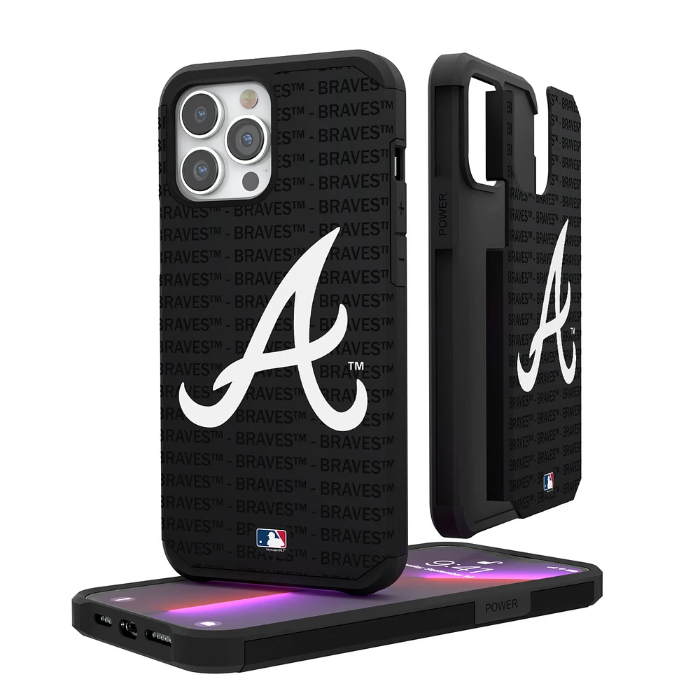 Atlanta Braves iPhone Text Backdrop Rugged Case