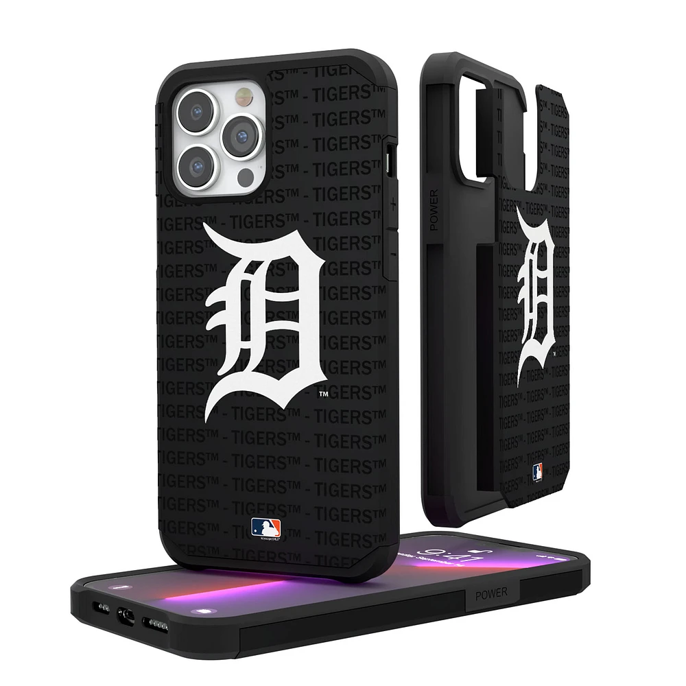 Detroit Tigers iPhone Text Backdrop Rugged Case