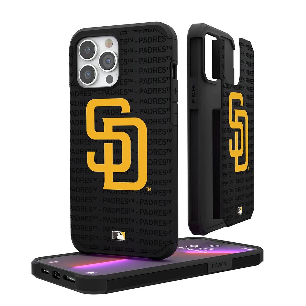 San Diego Padres iPhone Text Backdrop Rugged Case