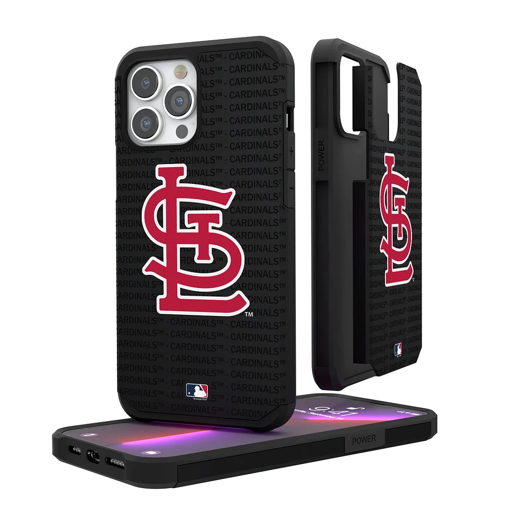 St. Louis Cardinals iPhone Text Backdrop Rugged Case