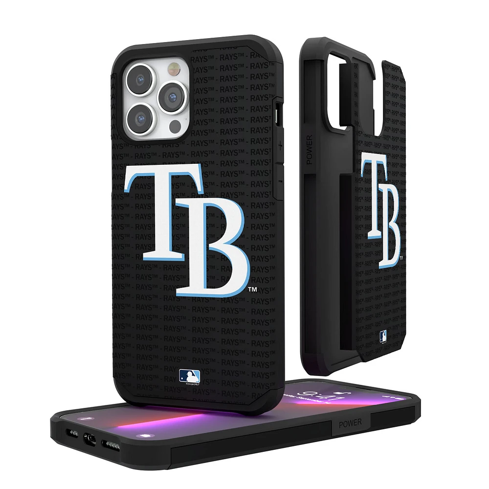 Tampa Bay Rays iPhone Text Backdrop Rugged Case