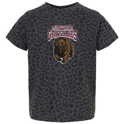 Youth Gameday Couture Leopard Montana Grizzlies All the Cheer T-Shirt