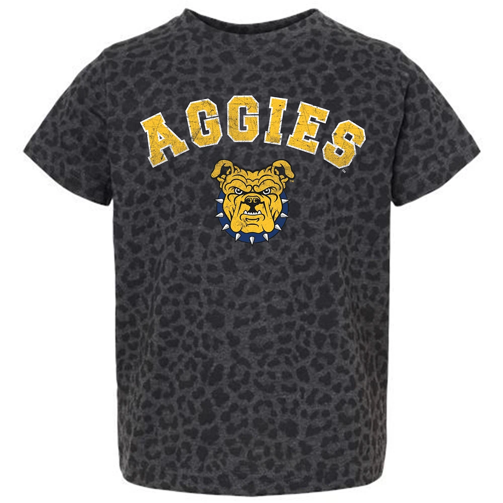 Youth Gameday Couture Leopard North Carolina A&T Aggies All the Cheer T-Shirt