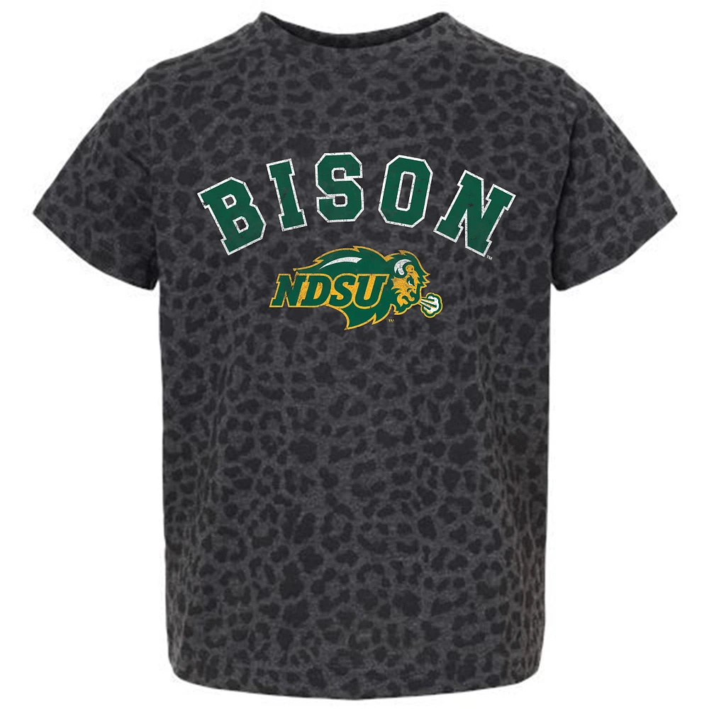 Youth Gameday Couture Leopard NDSU Bison All the Cheer T-Shirt