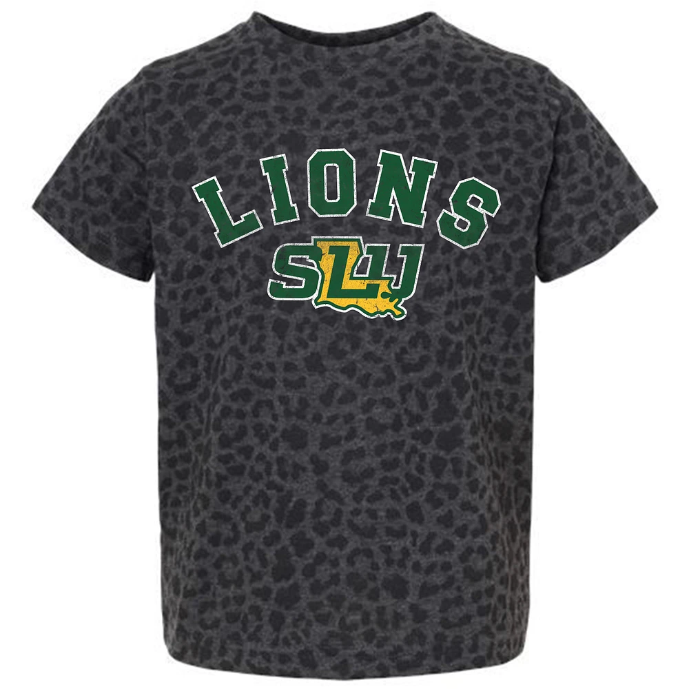 Youth Gameday Couture Leopard Southeastern Louisiana Lions All the Cheer T-Shirt