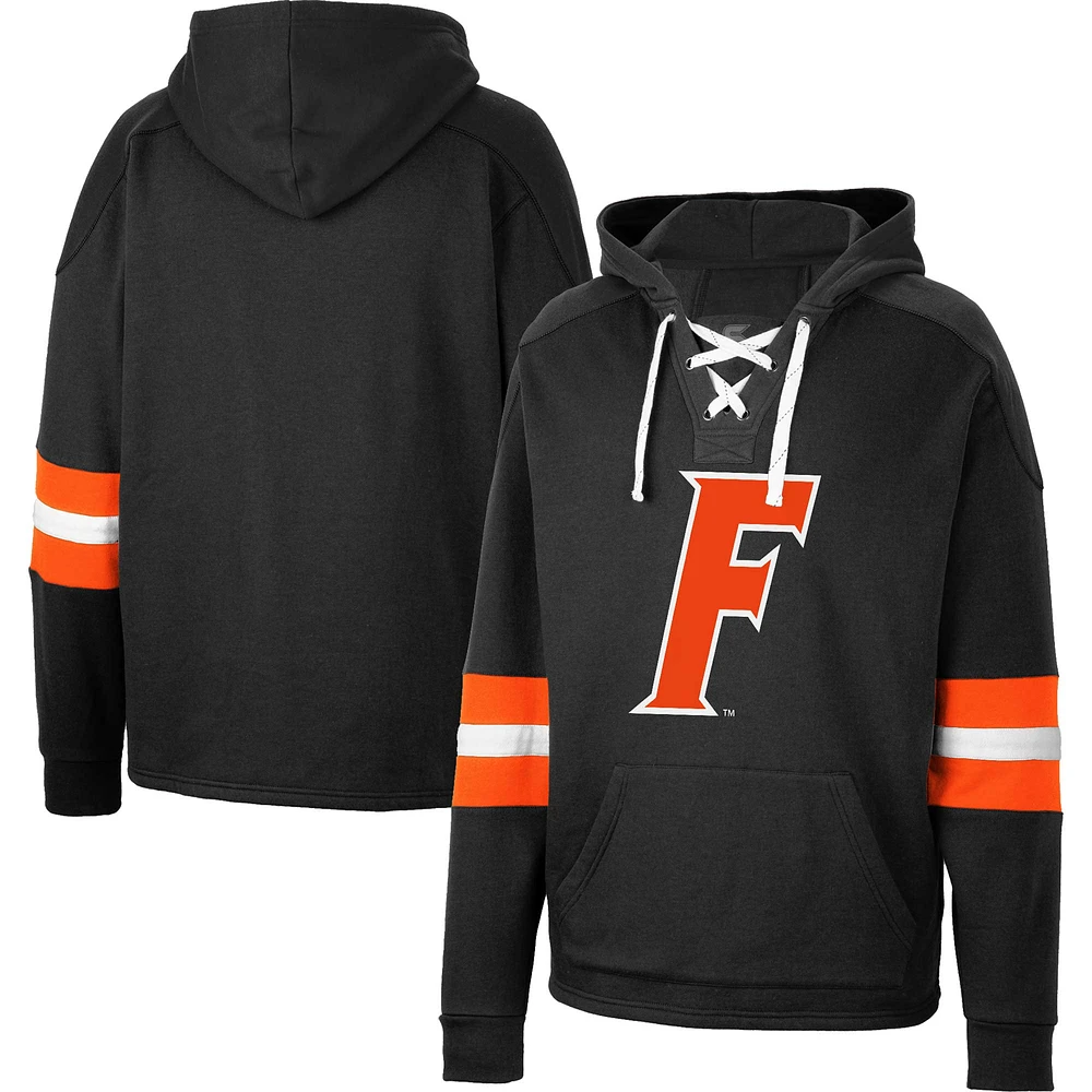 Men's Colosseum Black Florida Gators Lace-Up 4.0 Pullover Hoodie