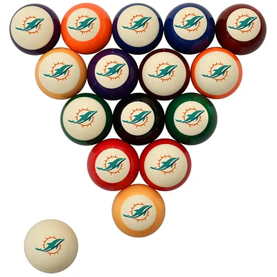 Imperial Cream Miami Dolphins Retro Billiard Ball Set