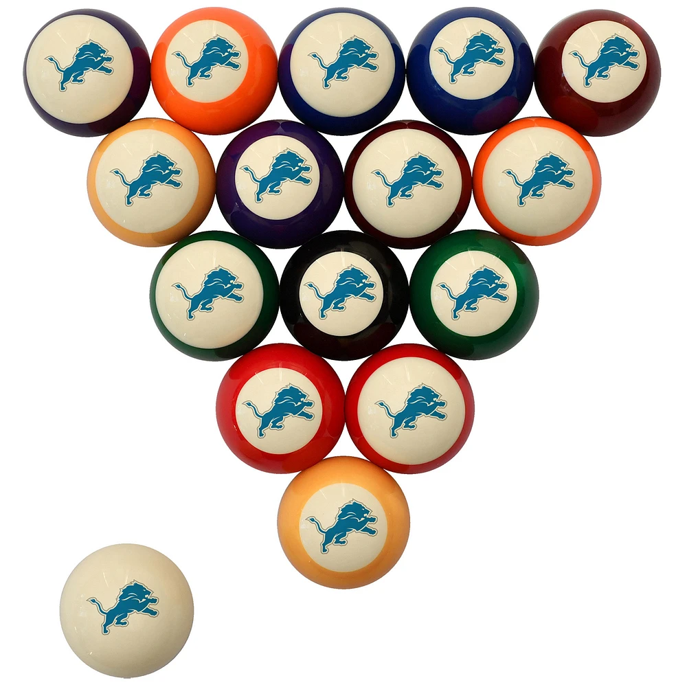 Imperial Cream Detroit Lions Retro Billiard Ball Set