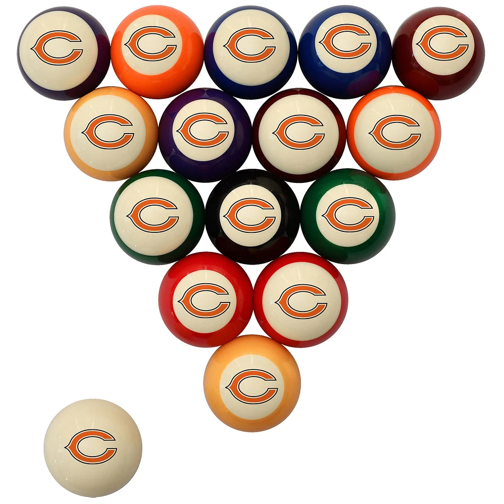 Imperial Cream Chicago Bears Retro Billiard Ball Set