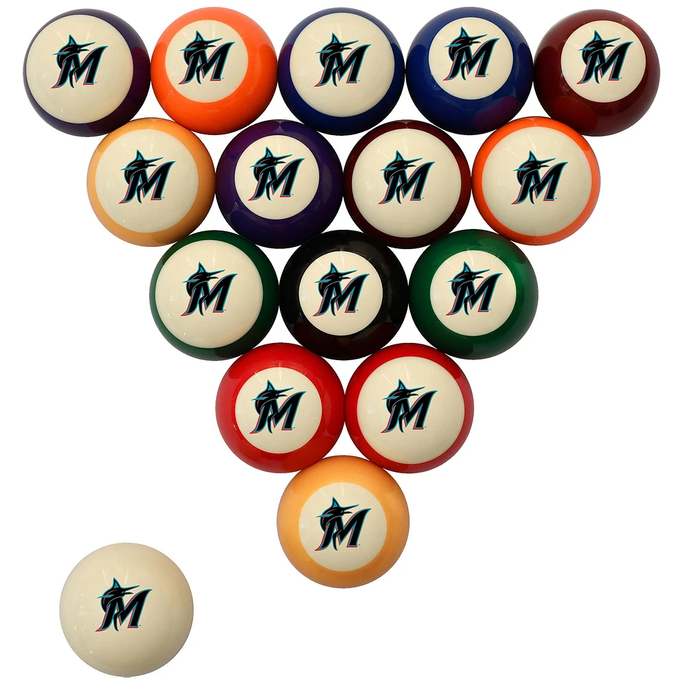 Imperial Cream Miami Marlins Retro Billiard Ball Set