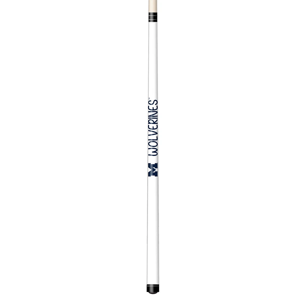 Imperial White Michigan Wolverines Short Billiard Cue