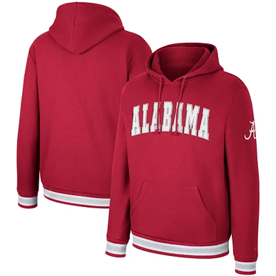 Men's Colosseum Crimson Alabama Tide Varsity Arch Pullover Hoodie