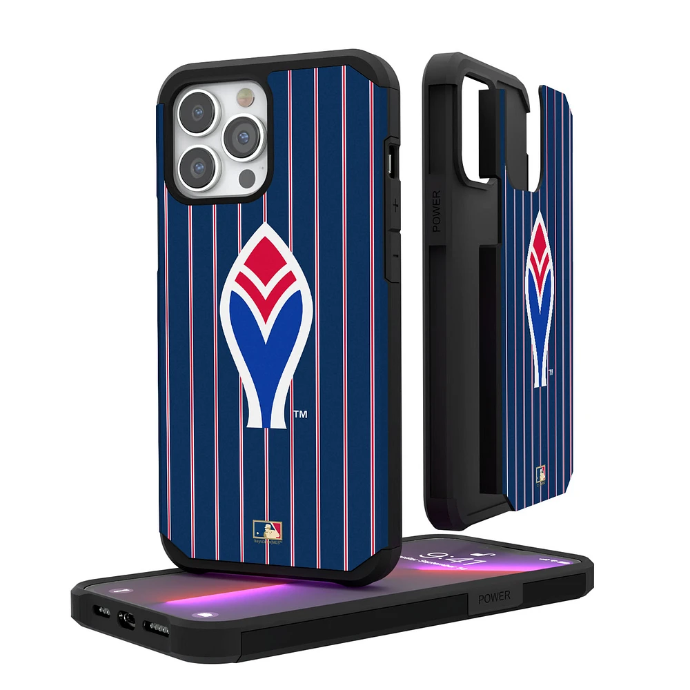 Atlanta Braves Arrow Logo iPhone Pinstripe Cooperstown Design Rugged Case