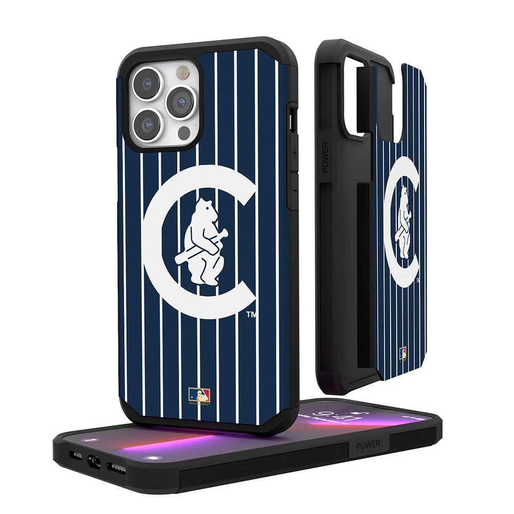 Chicago Cubs 1911-12 Logo iPhone Pinstripe Cooperstown Design Rugged Case