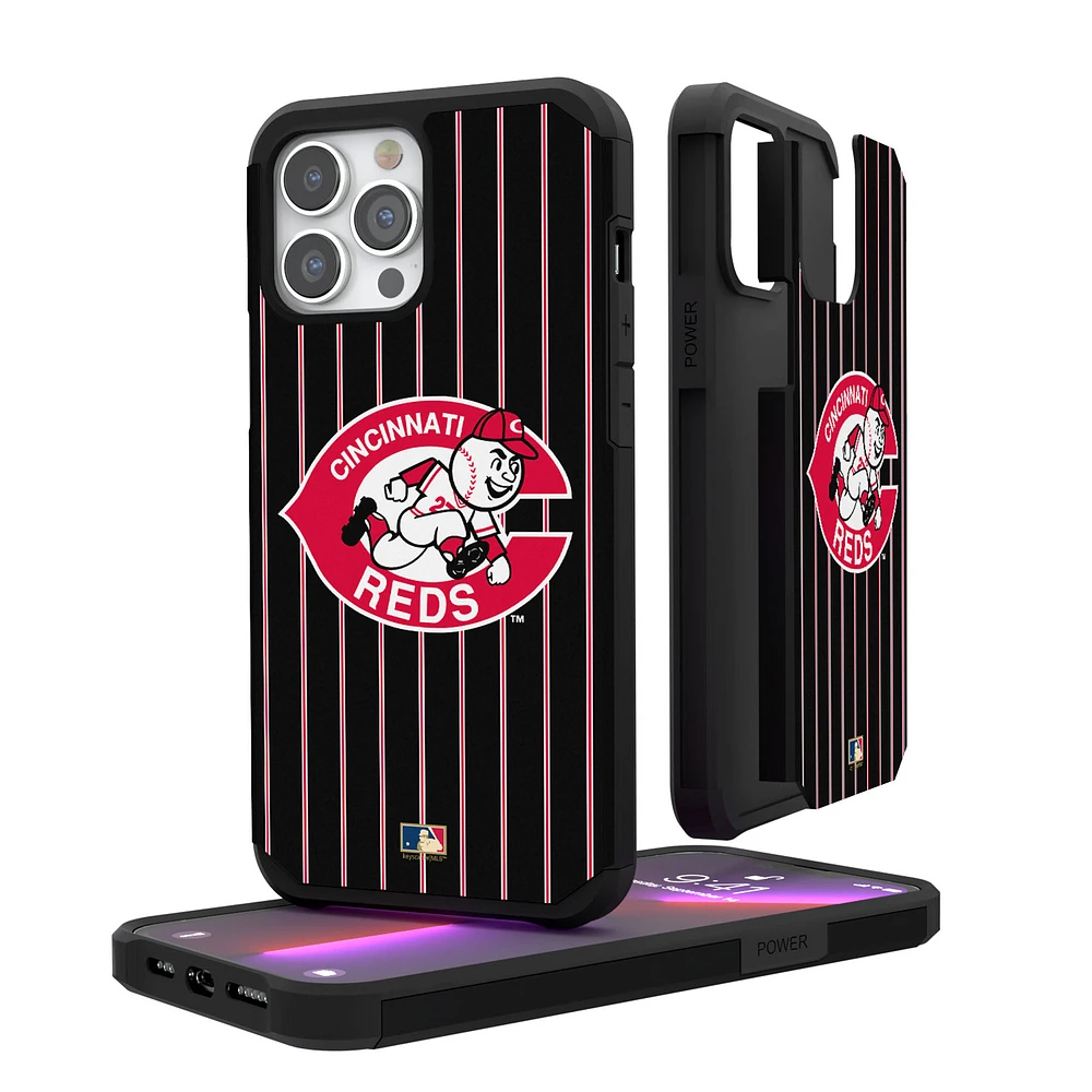 Cincinnati Reds iPhone Pinstripe Cooperstown Design Rugged Case