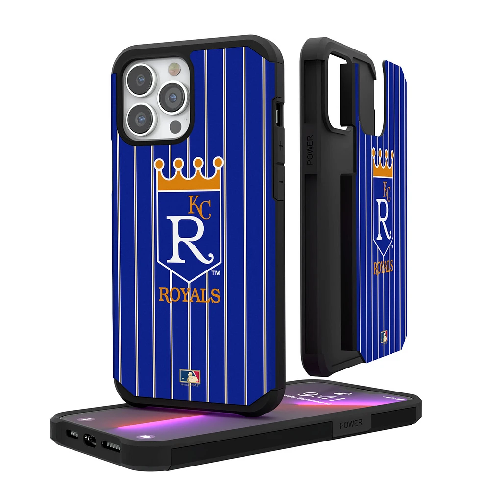 Kansas City Royals iPhone Pinstripe Cooperstown Design Rugged Case