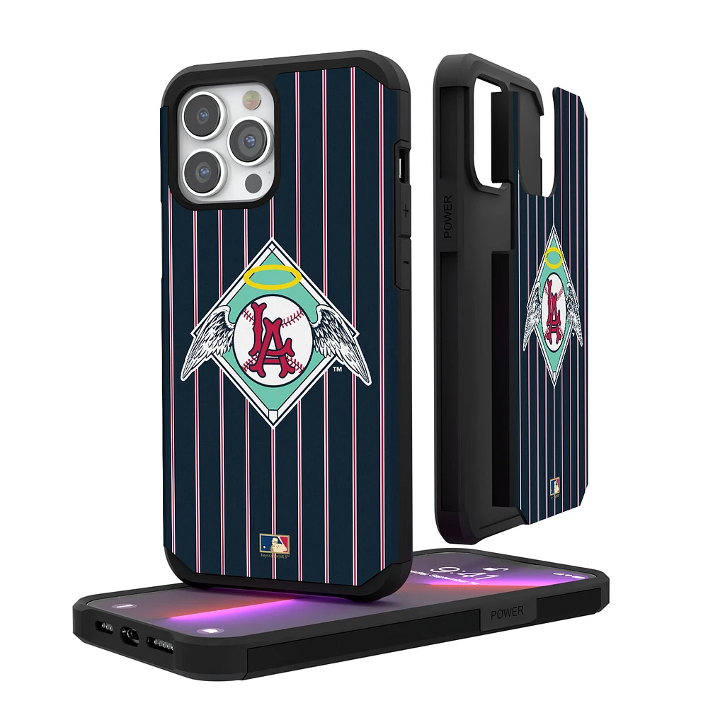 Los Angeles Angels 1961-64 Logo iPhone Pinstripe Cooperstown Design Rugged Case