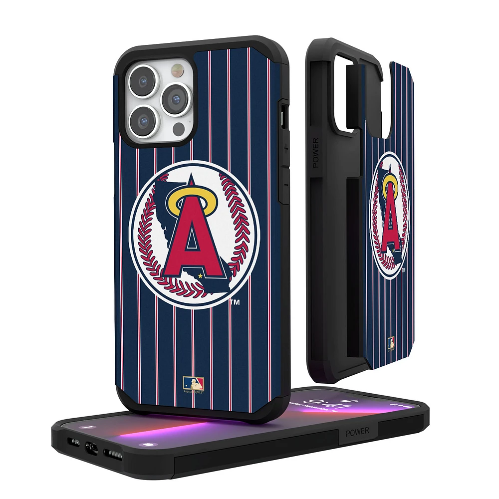 Los Angeles Angels 1986-92 Logo iPhone Pinstripe Cooperstown Design Rugged Case