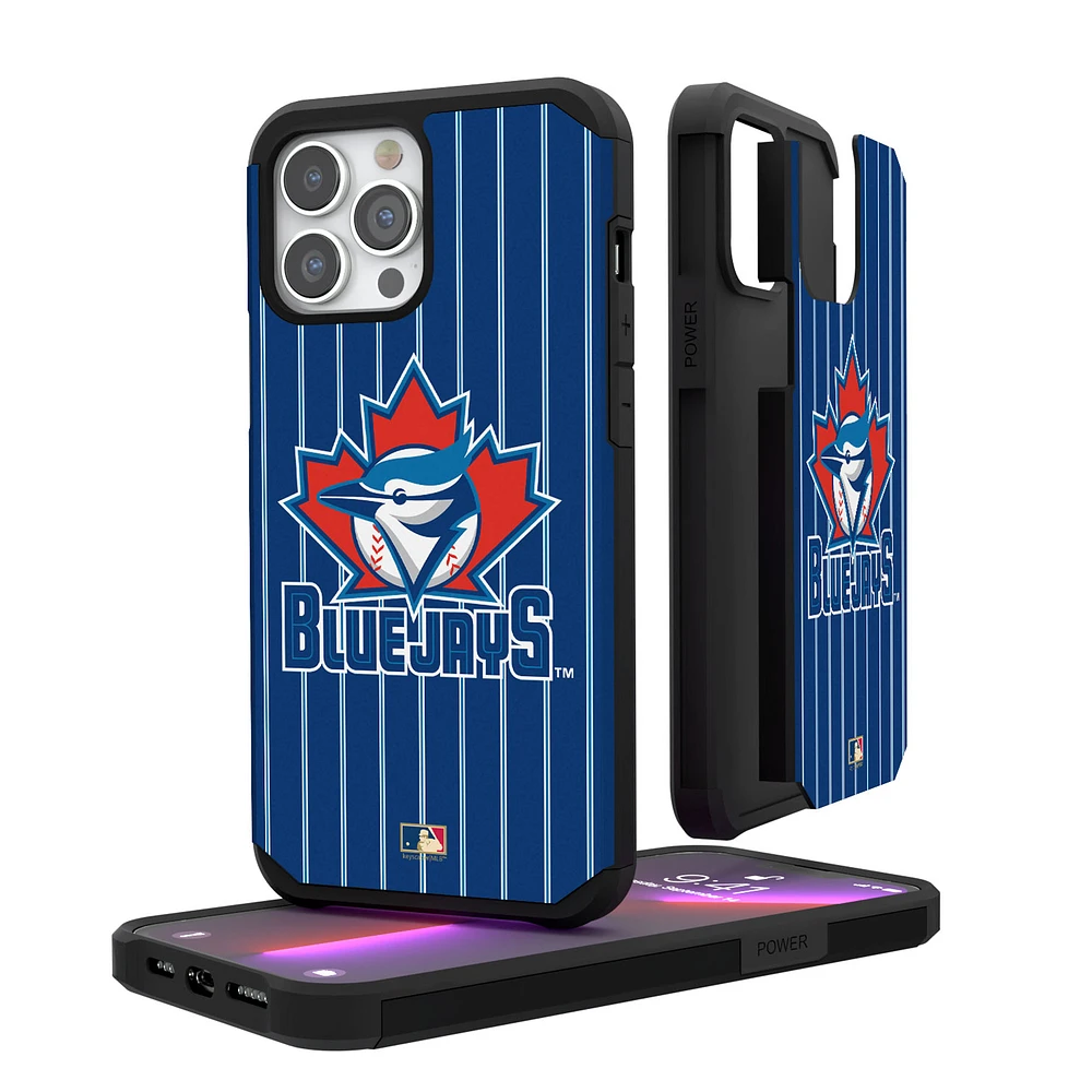 Toronto Blue Jays - Logo iPhone Pinstripe Cooperstown Design Rugged Case