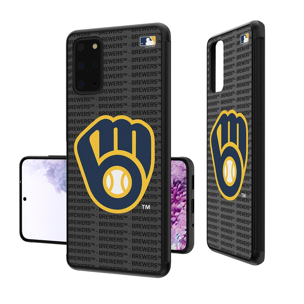 Milwaukee Brewers Galaxy Text Backdrop Design Bump Case