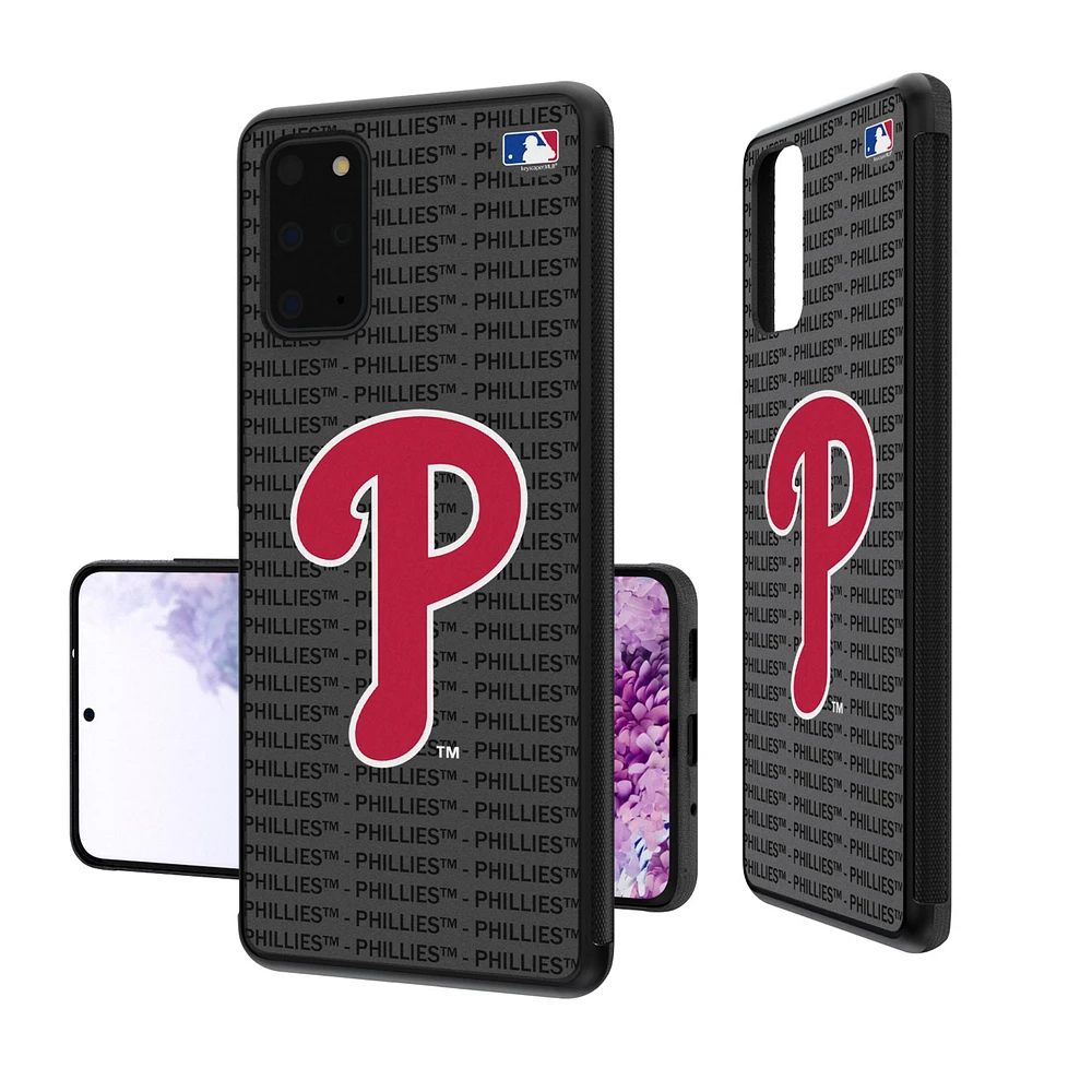 Philadelphia Phillies Galaxy Text Backdrop Design Bump Case