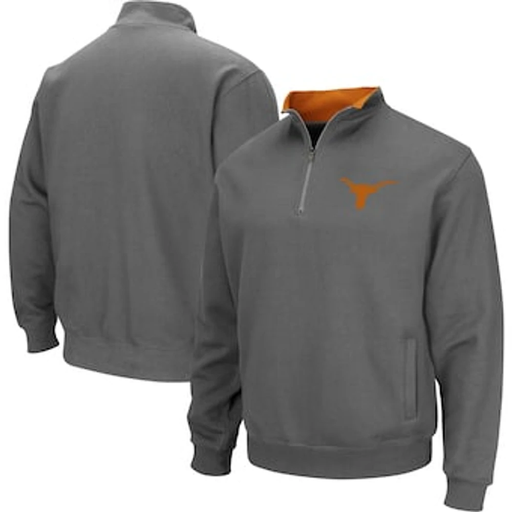 Men's Colosseum Charcoal Texas Longhorns Tortugas Quarter-Zip Sweatshirt