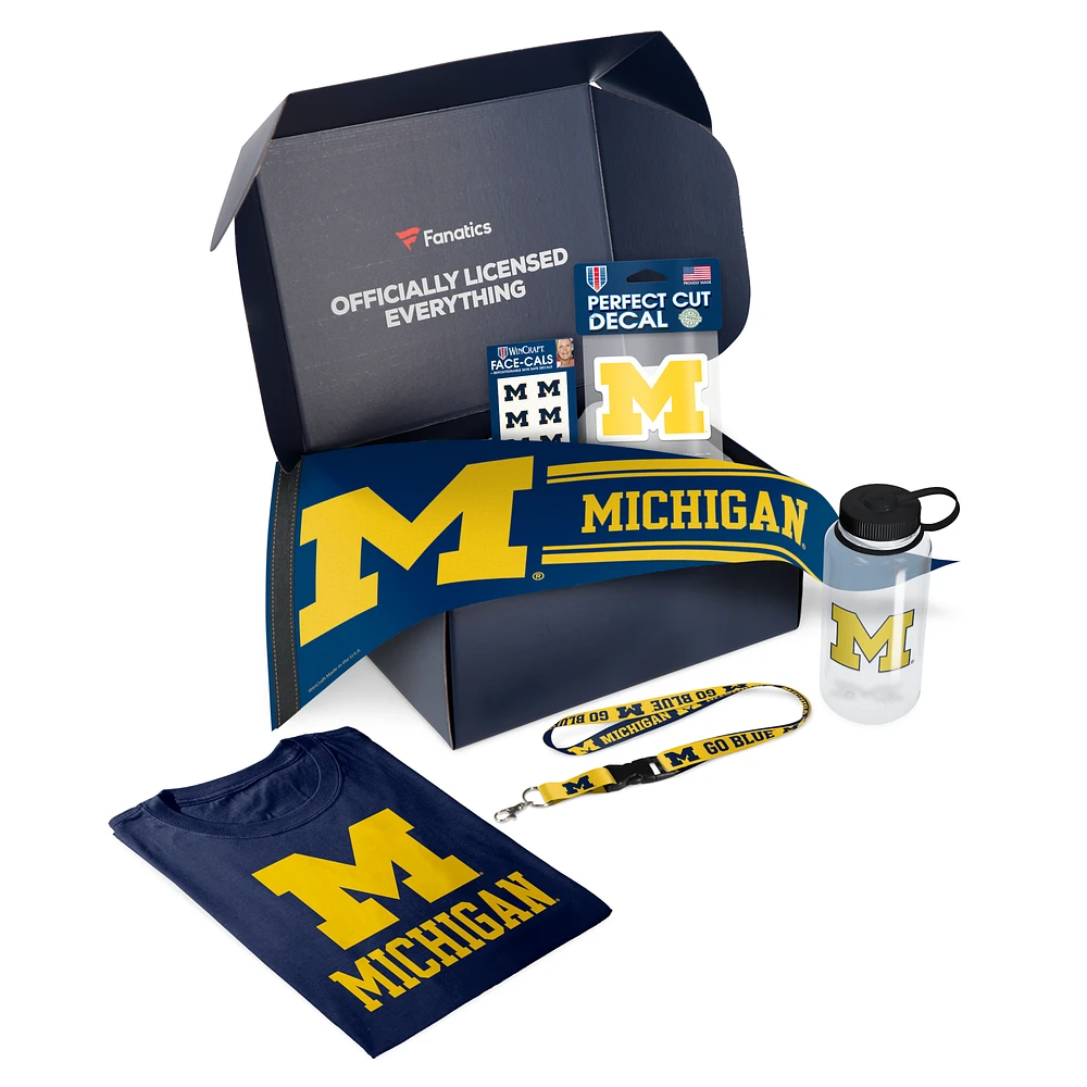 Michigan Wolverines Fanatics Pack College Essentials Themed Gift Box - $72+ Value