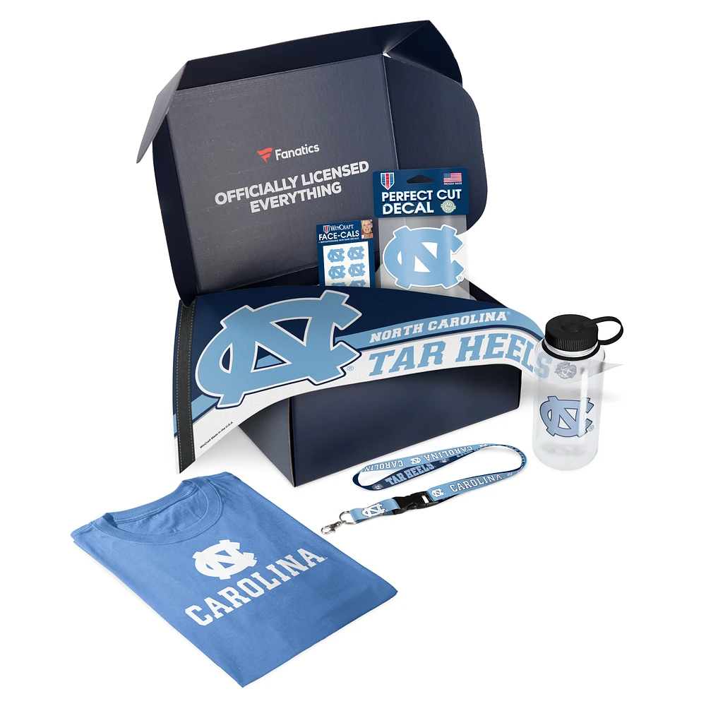 North Carolina Tar Heels Fanatics Pack College Essentials Themed Gift Box - $72+ Value