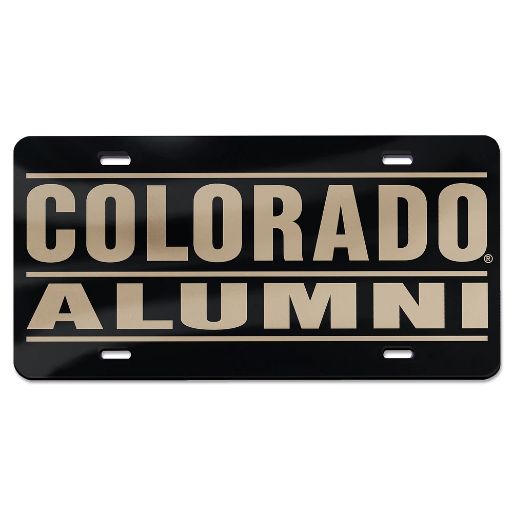 WinCraft Colorado Buffaloes Team Logo 2 Laser Cut Acrylic License Plate