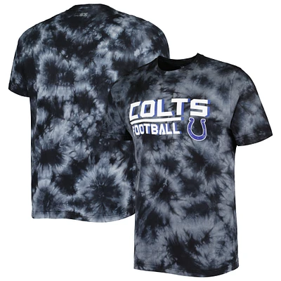 Men's MSX by Michael Strahan Black Indianapolis Colts Recovery Tie-Dye T-Shirt
