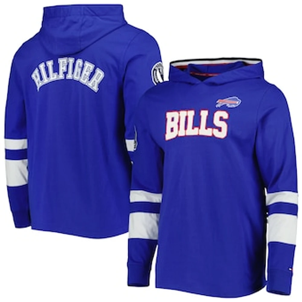 Men's Tommy Hilfiger Royal/White Buffalo Bills Alex Long Sleeve Hoodie T-Shirt
