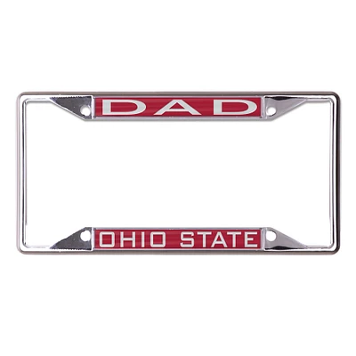 WinCraft Ohio State Buckeyes Dad School Supporter Laser Cut Metal License Plate Frame