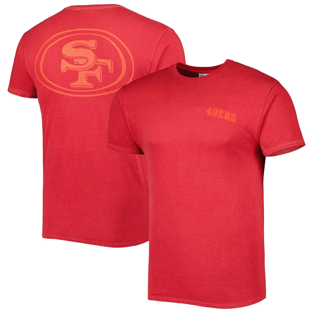 Men's '47 Scarlet San Francisco 49ers Fast Track Tonal Highlight T-Shirt